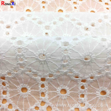 Jacquard Fabric Clothing Fabric textile 100% Eyelet Cotton